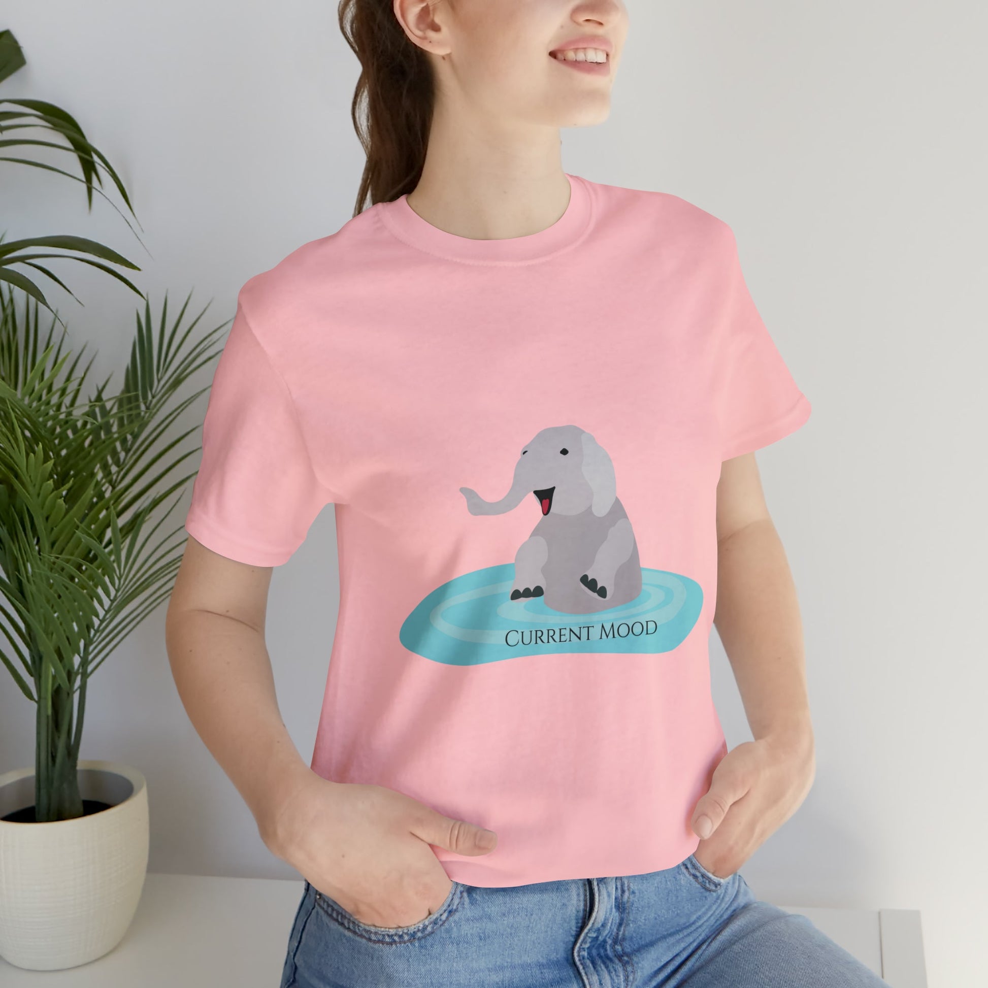 Current Mood Bathing Elephant Unisex Jersey Short Sleeve Tee - Witcheasy