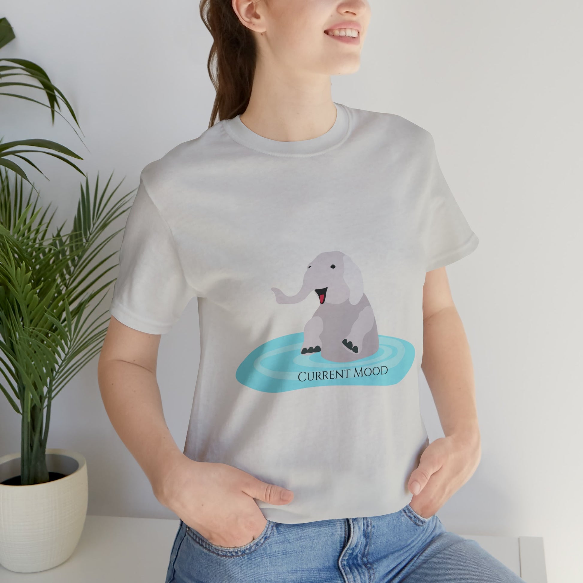 Current Mood Bathing Elephant Unisex Jersey Short Sleeve Tee - Witcheasy