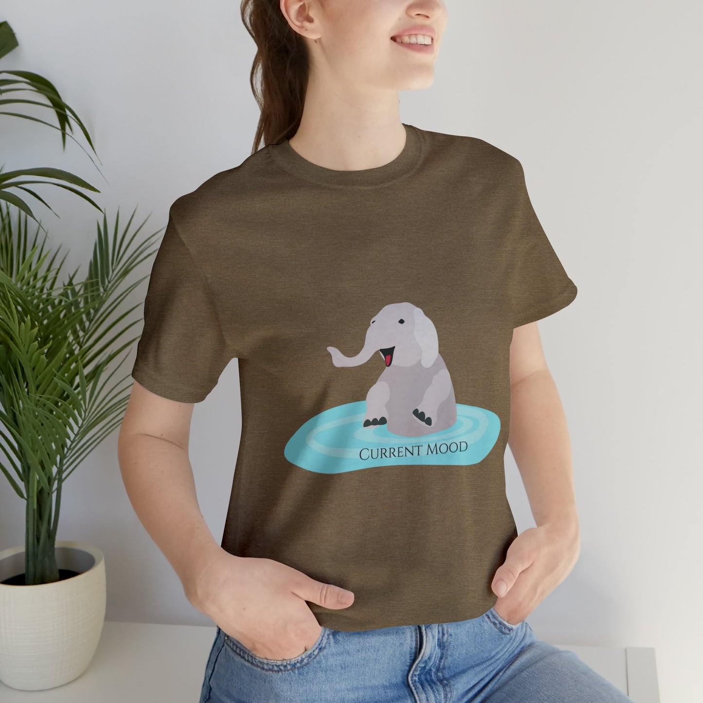 Current Mood Bathing Elephant Unisex Jersey Short Sleeve Tee - Witcheasy