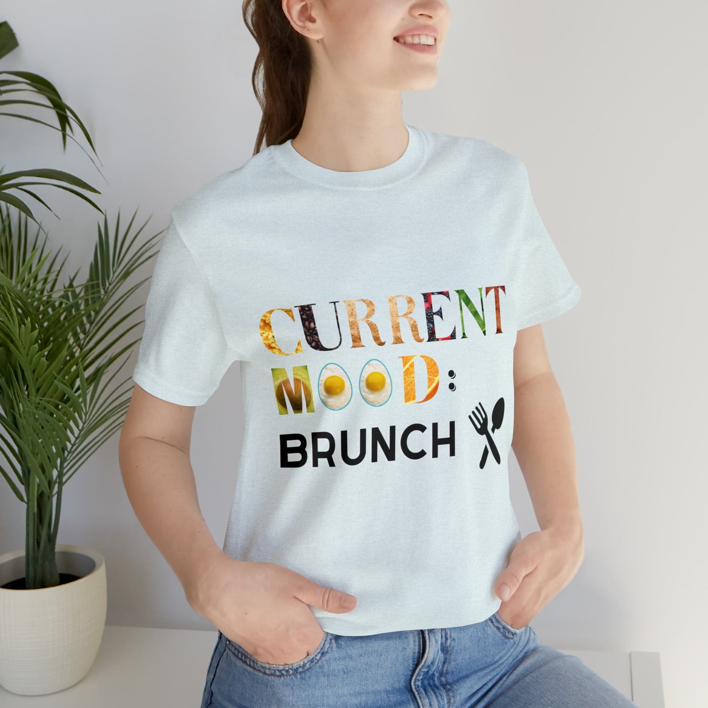 Current Mood Brunch (Food Letters) Unisex Jersey Short Sleeve Tee - Witcheasy