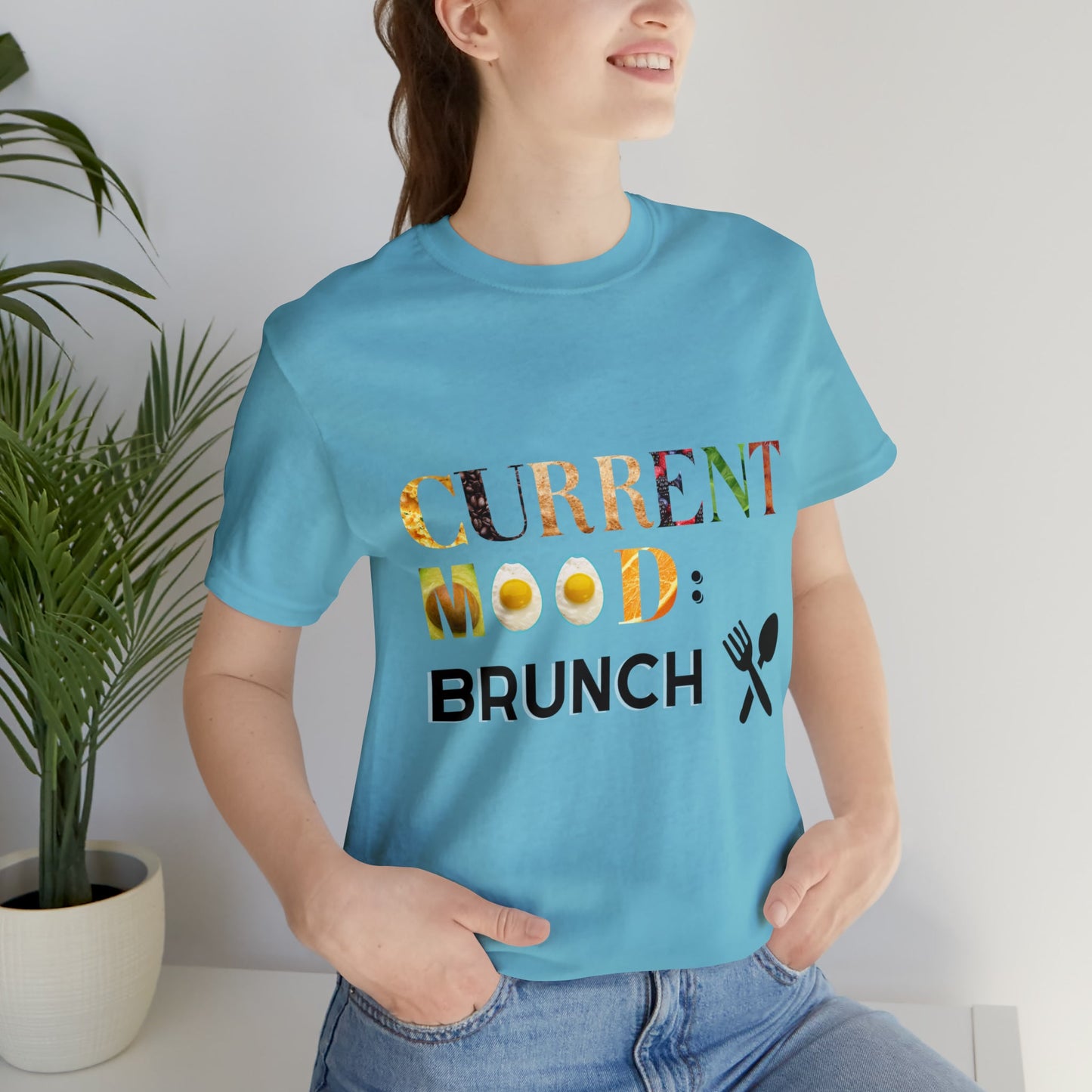 Current Mood Brunch (Food Letters) Unisex Jersey Short Sleeve Tee - Witcheasy