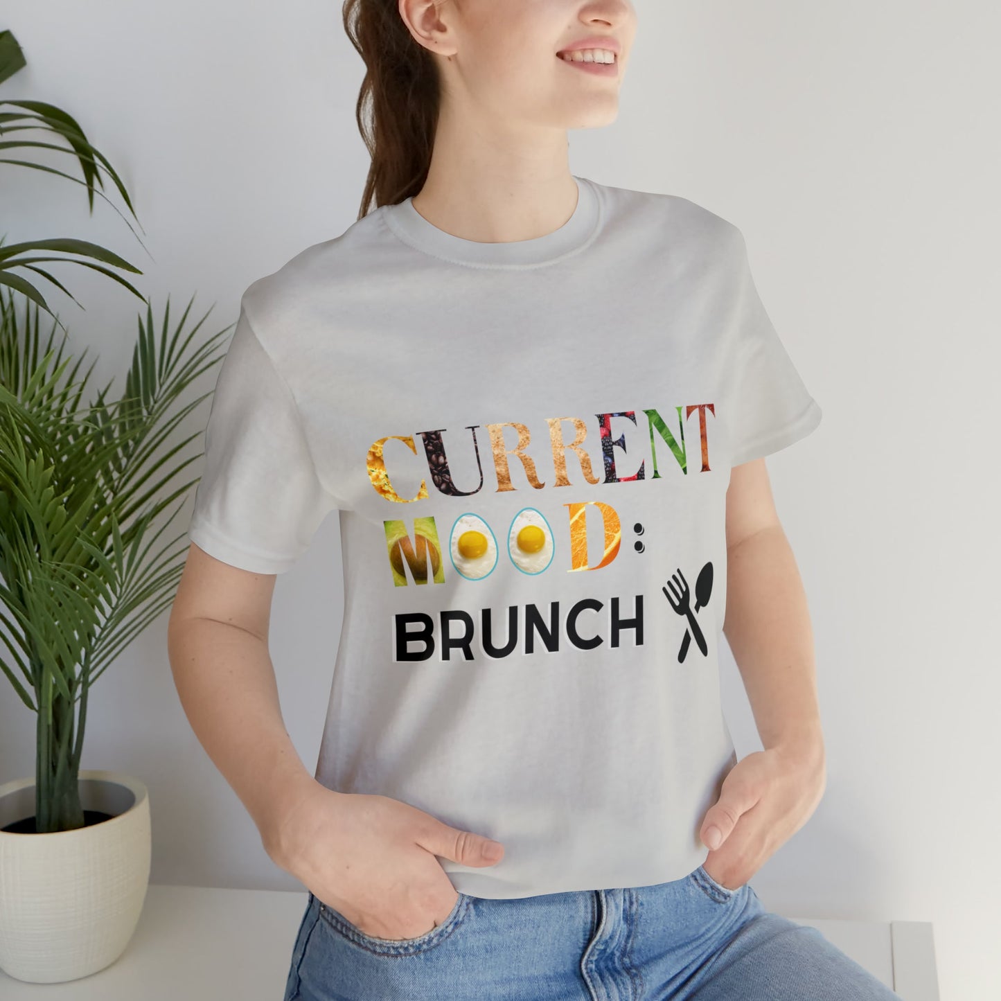 Current Mood Brunch (Food Letters) Unisex Jersey Short Sleeve Tee - Witcheasy