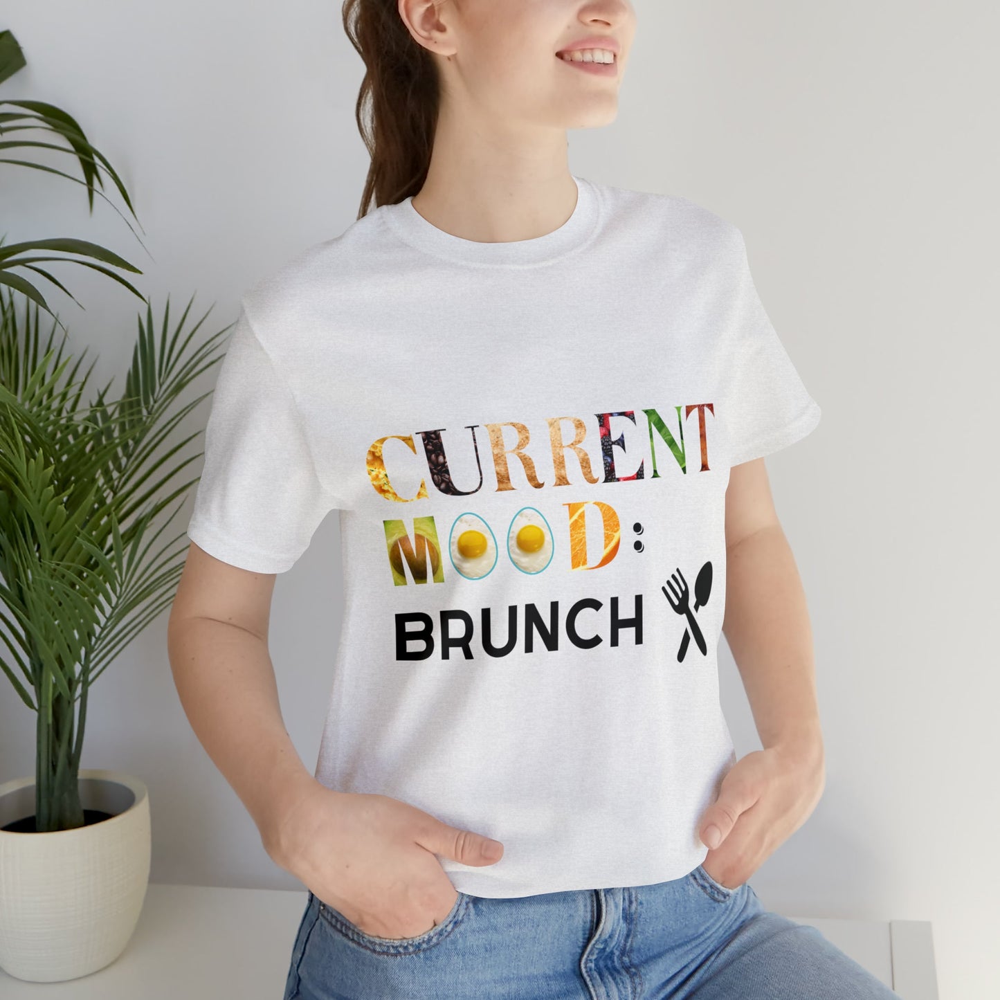 Current Mood Brunch (Food Letters) Unisex Jersey Short Sleeve Tee - Witcheasy