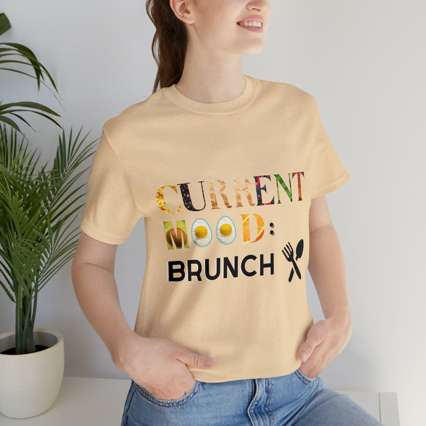 Current Mood Brunch (Food Letters) Unisex Jersey Short Sleeve Tee - Witcheasy