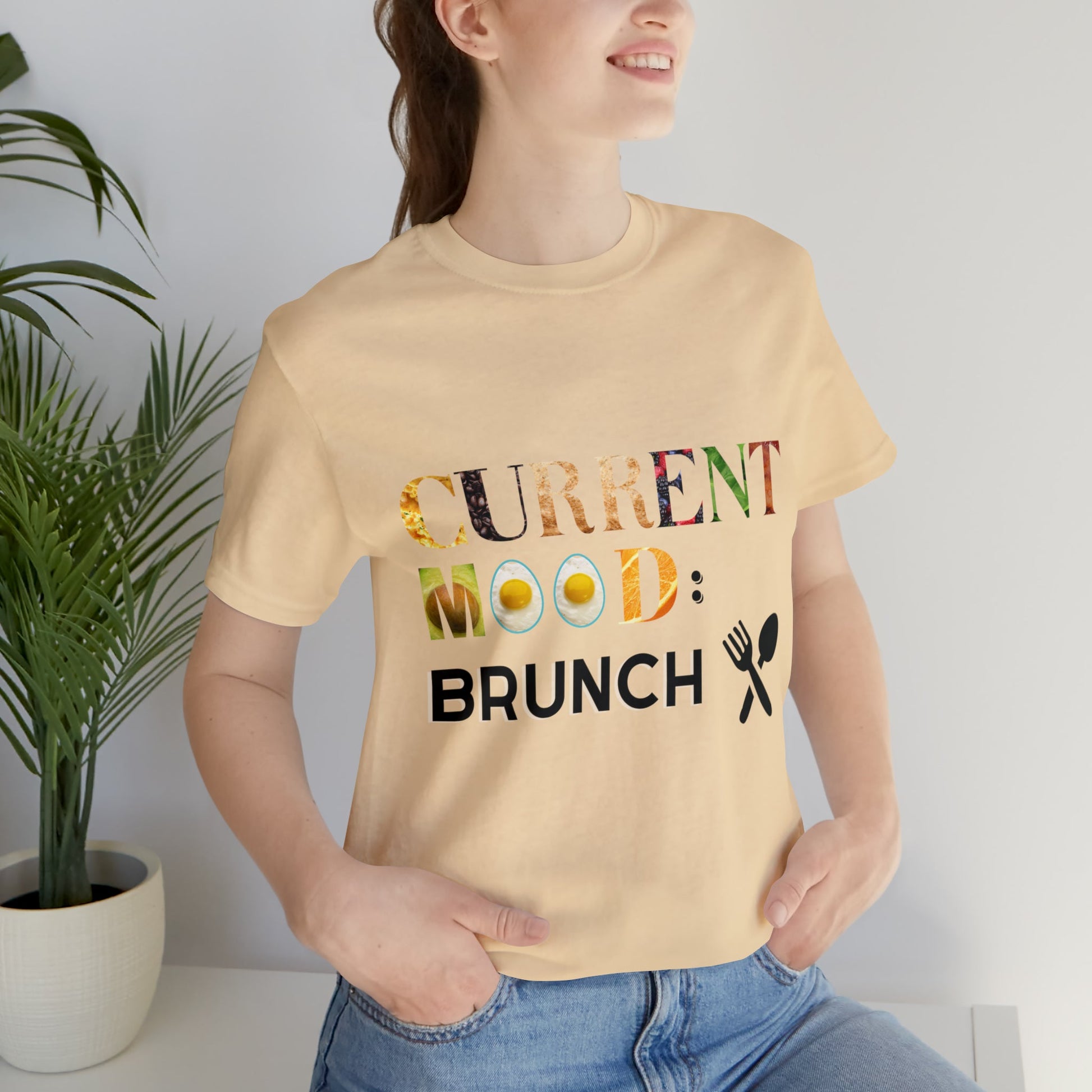 Current Mood Brunch (Food Letters) Unisex Jersey Short Sleeve Tee - Witcheasy