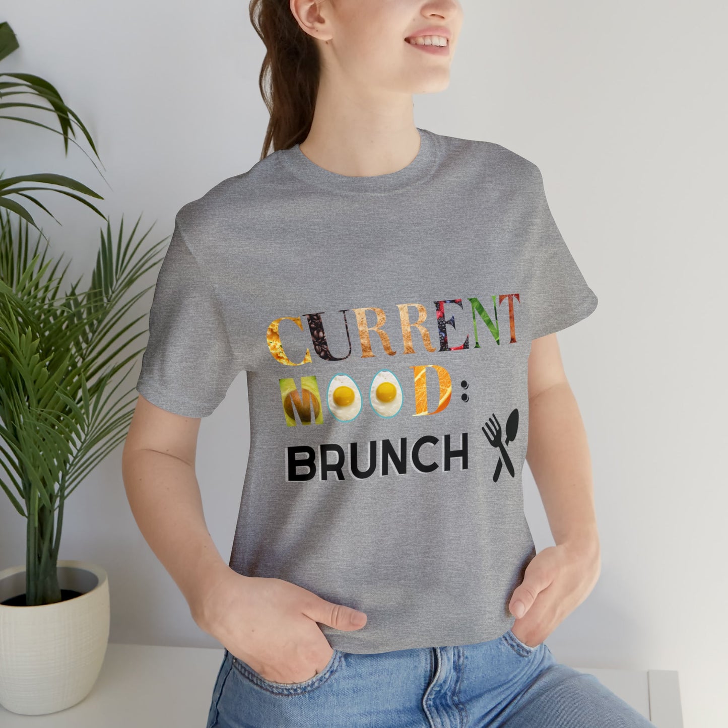 Current Mood Brunch (Food Letters) Unisex Jersey Short Sleeve Tee - Witcheasy