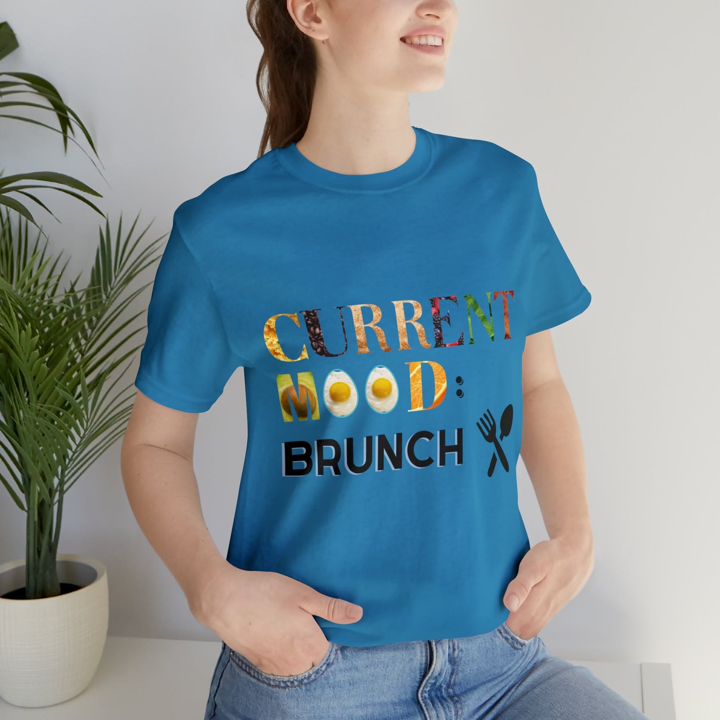 Current Mood Brunch (Food Letters) Unisex Jersey Short Sleeve Tee - Witcheasy