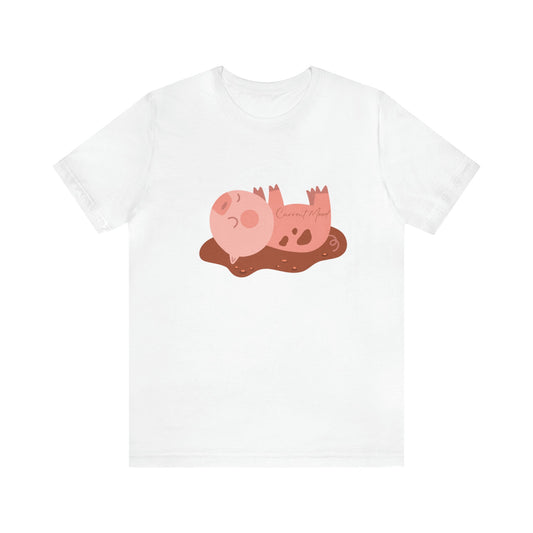 Current Mood Pig In Mud Unisex Jersey Short Sleeve Tee - Witcheasy