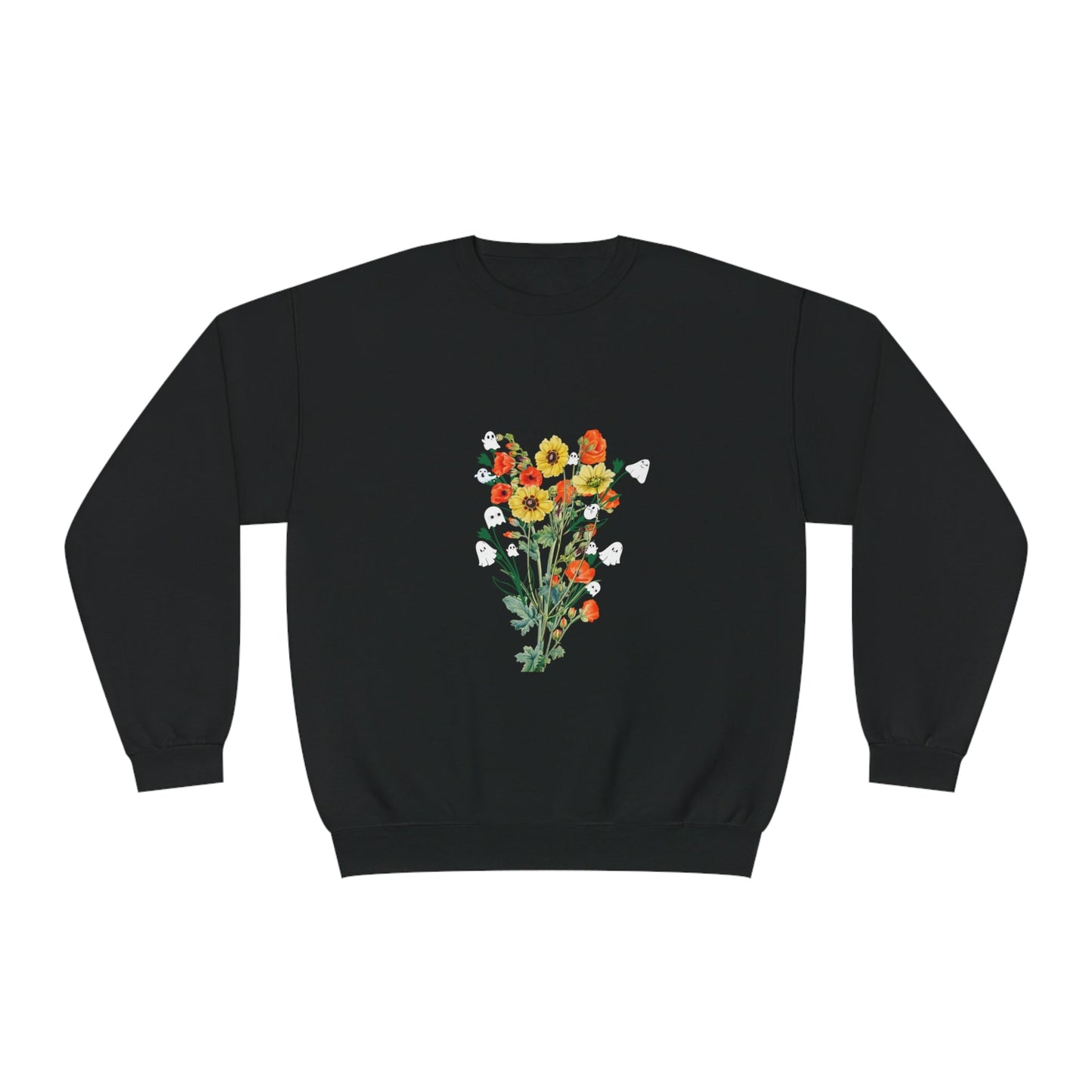 Fall Ghost Bouquet Unisex Crewneck Sweatshirt - Witcheasy