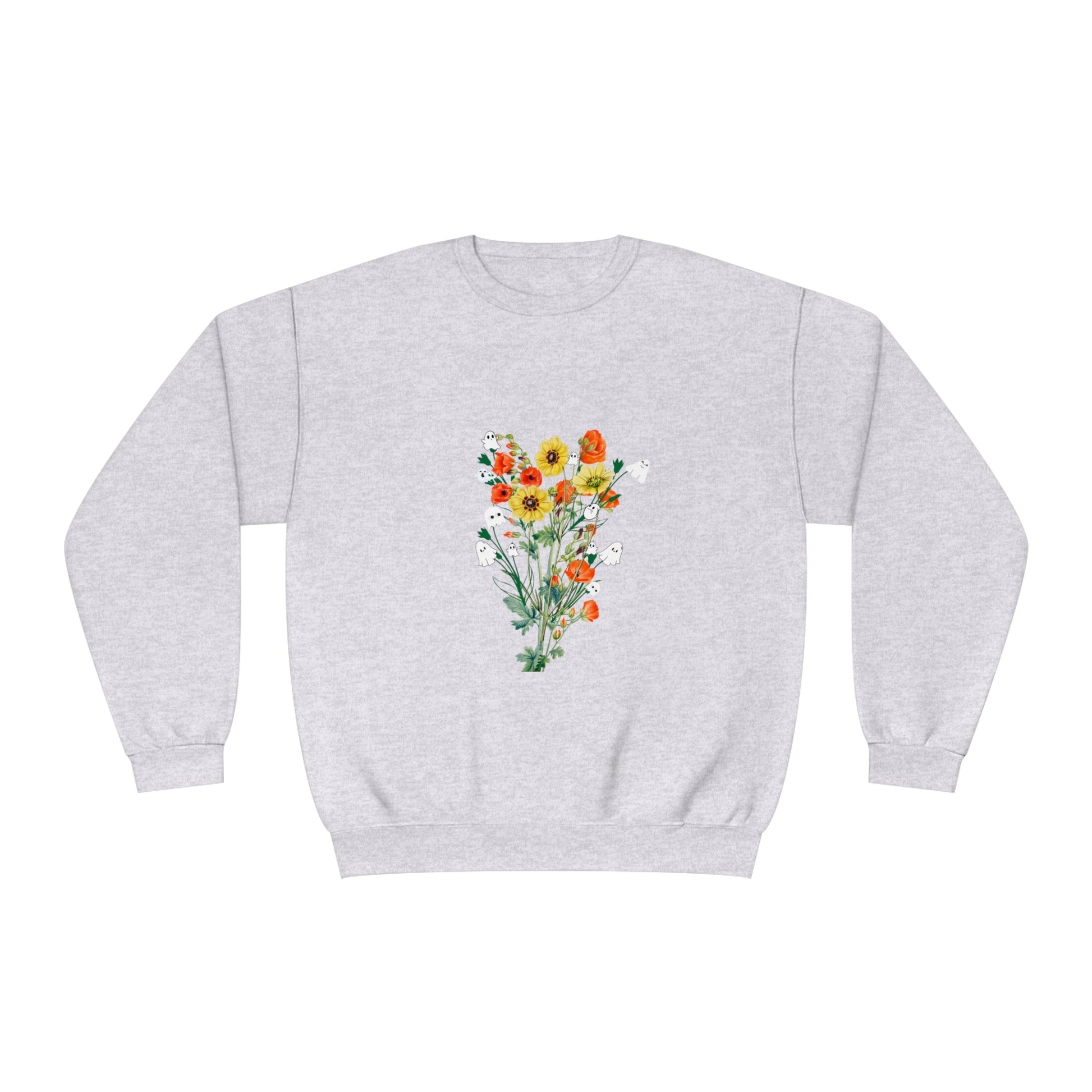 Fall Ghost Bouquet Unisex Crewneck Sweatshirt - Witcheasy