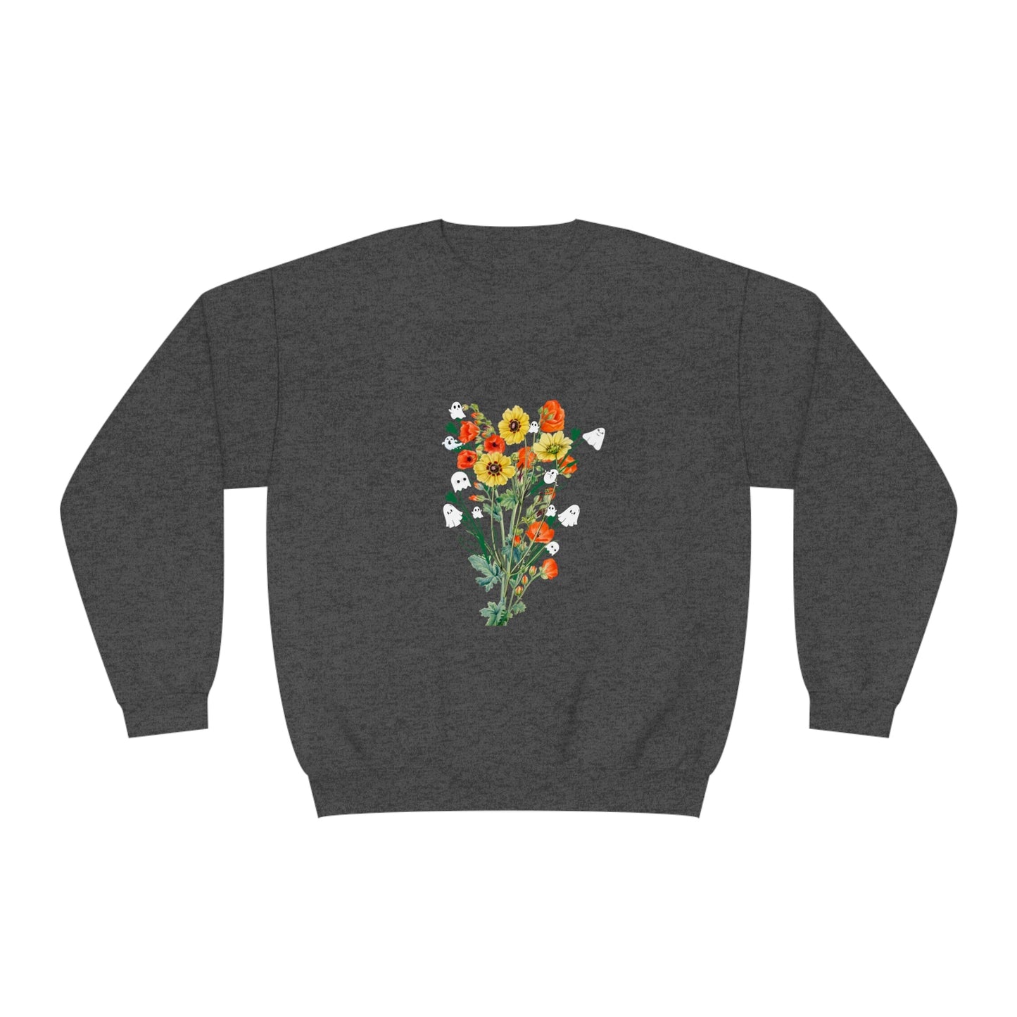 Fall Ghost Bouquet Unisex Crewneck Sweatshirt - Witcheasy