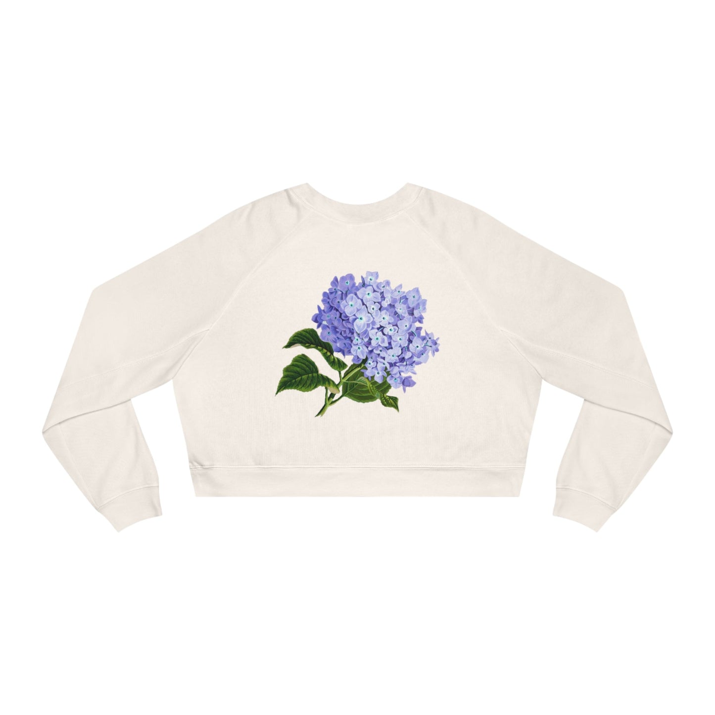 Hydrangea Cropped Fleece Pullover - Witcheasy