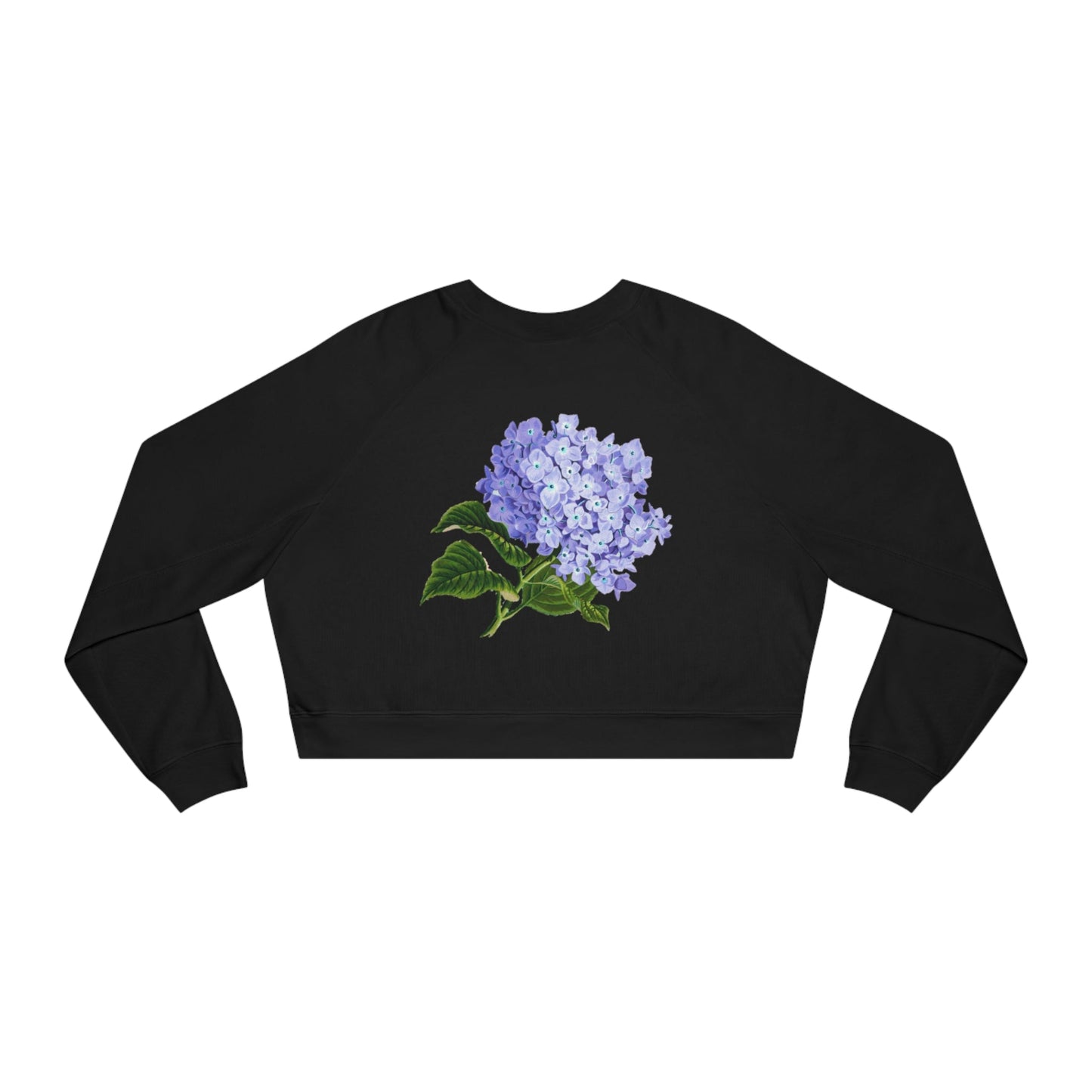 Hydrangea Cropped Fleece Pullover - Witcheasy