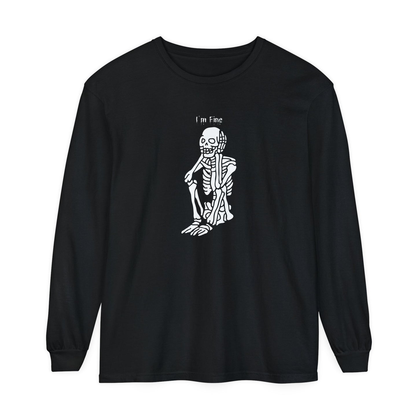 I'm Fine Skeleton Valley Unisex Long Sleeve T-Shirt - Witcheasy