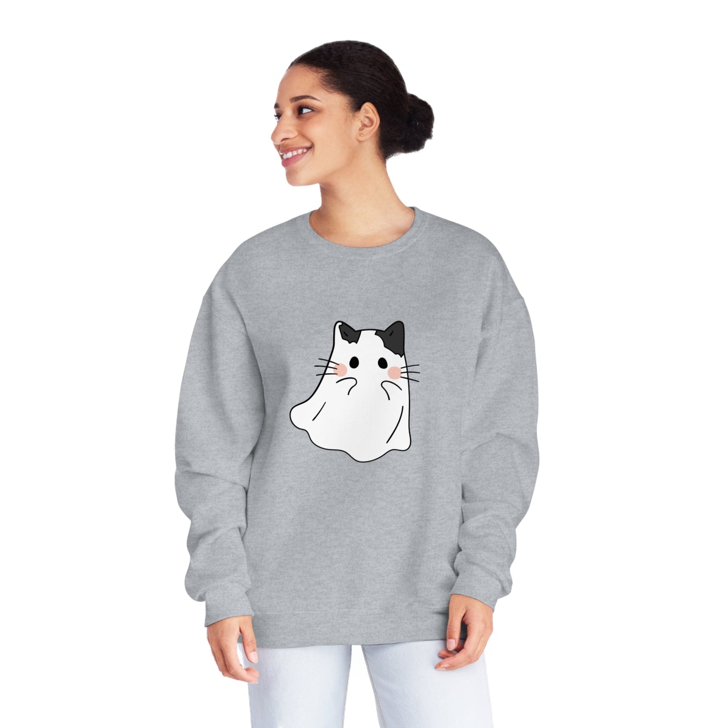 Kitty Ghost Unisex Crewneck Sweatshirt - Witcheasy