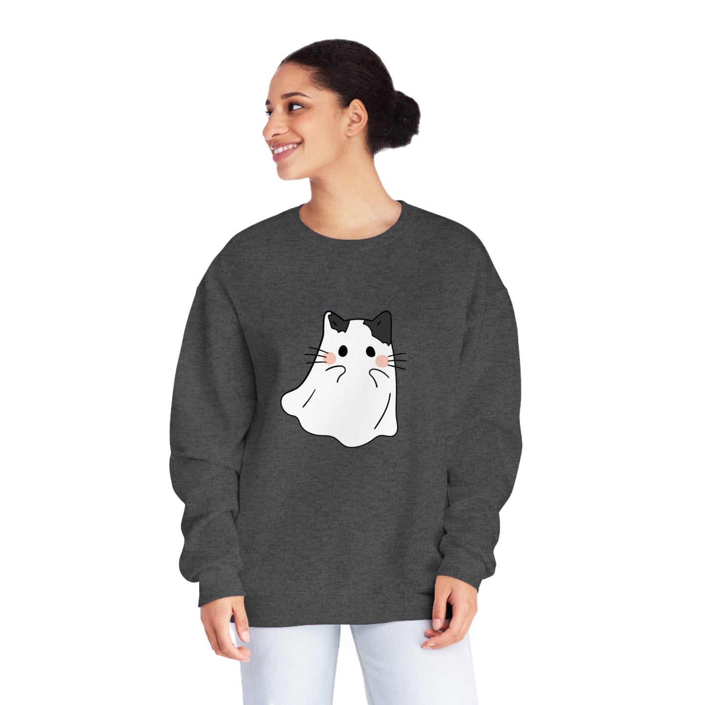 Kitty Ghost Unisex Crewneck Sweatshirt - Witcheasy