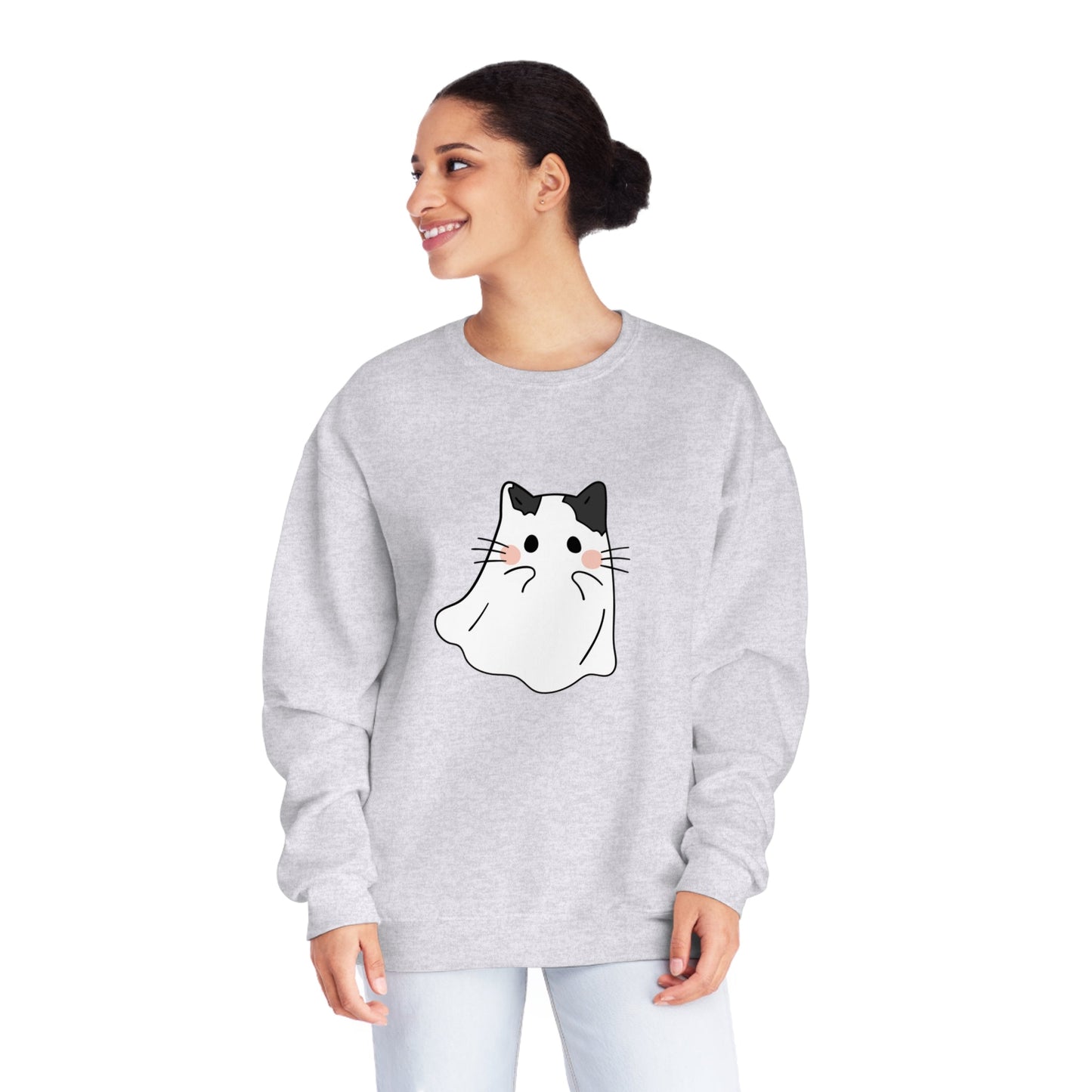 Kitty Ghost Unisex Crewneck Sweatshirt - Witcheasy