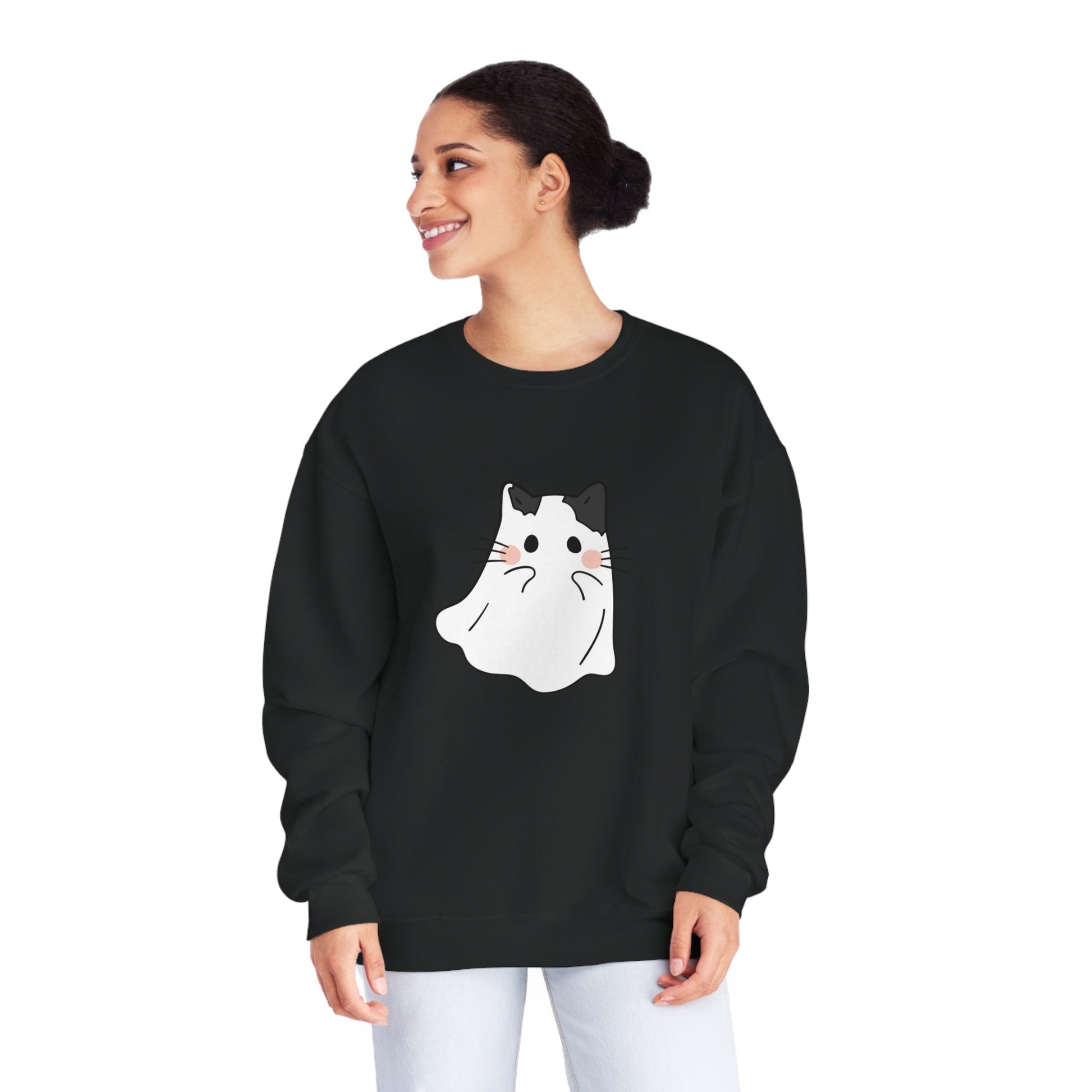 Kitty Ghost Unisex Crewneck Sweatshirt - Witcheasy