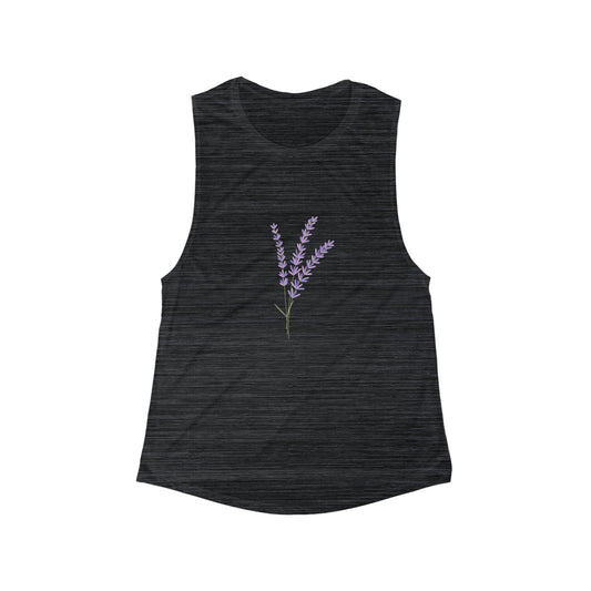 Lavender Flowy Scoop Muscle Tank - Witcheasy