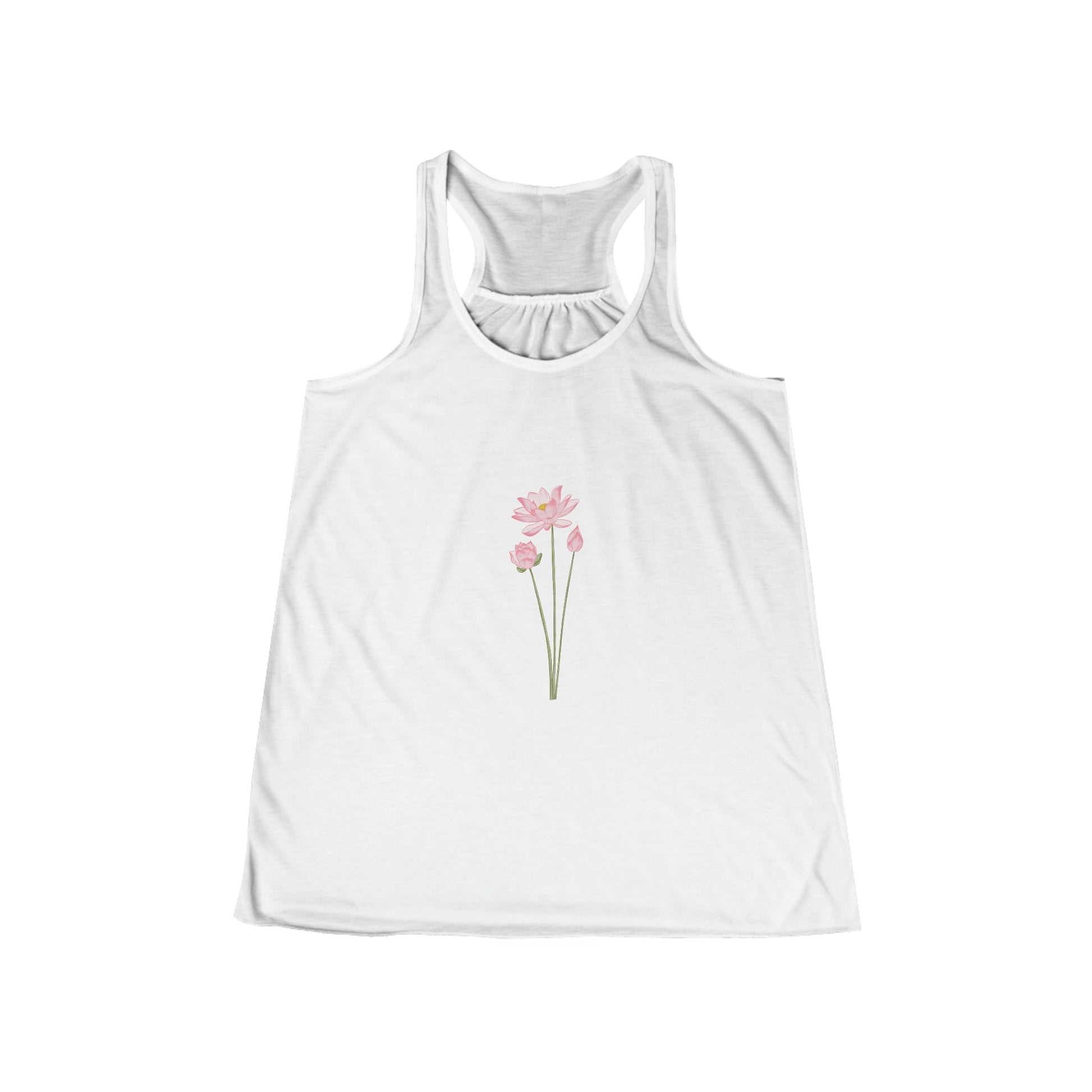 Pink Carnation Flowy Racerback Tank - Witcheasy