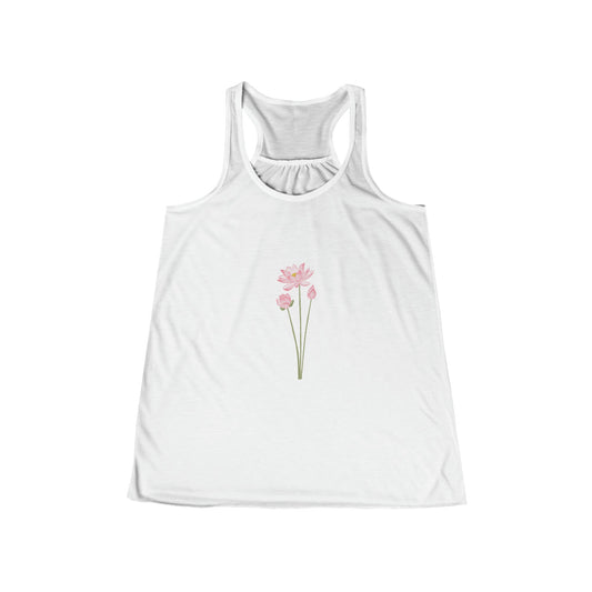 Pink Carnation Flowy Racerback Tank - Witcheasy