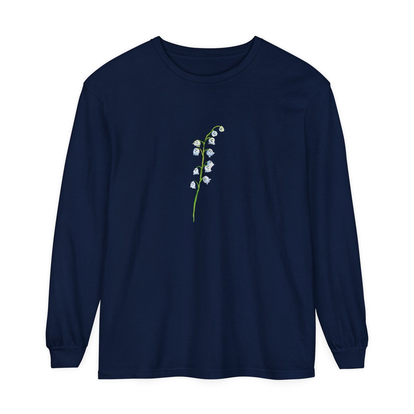 Single Lily of Valley Ghost Unisex Long Sleeve T-Shirt - Witcheasy