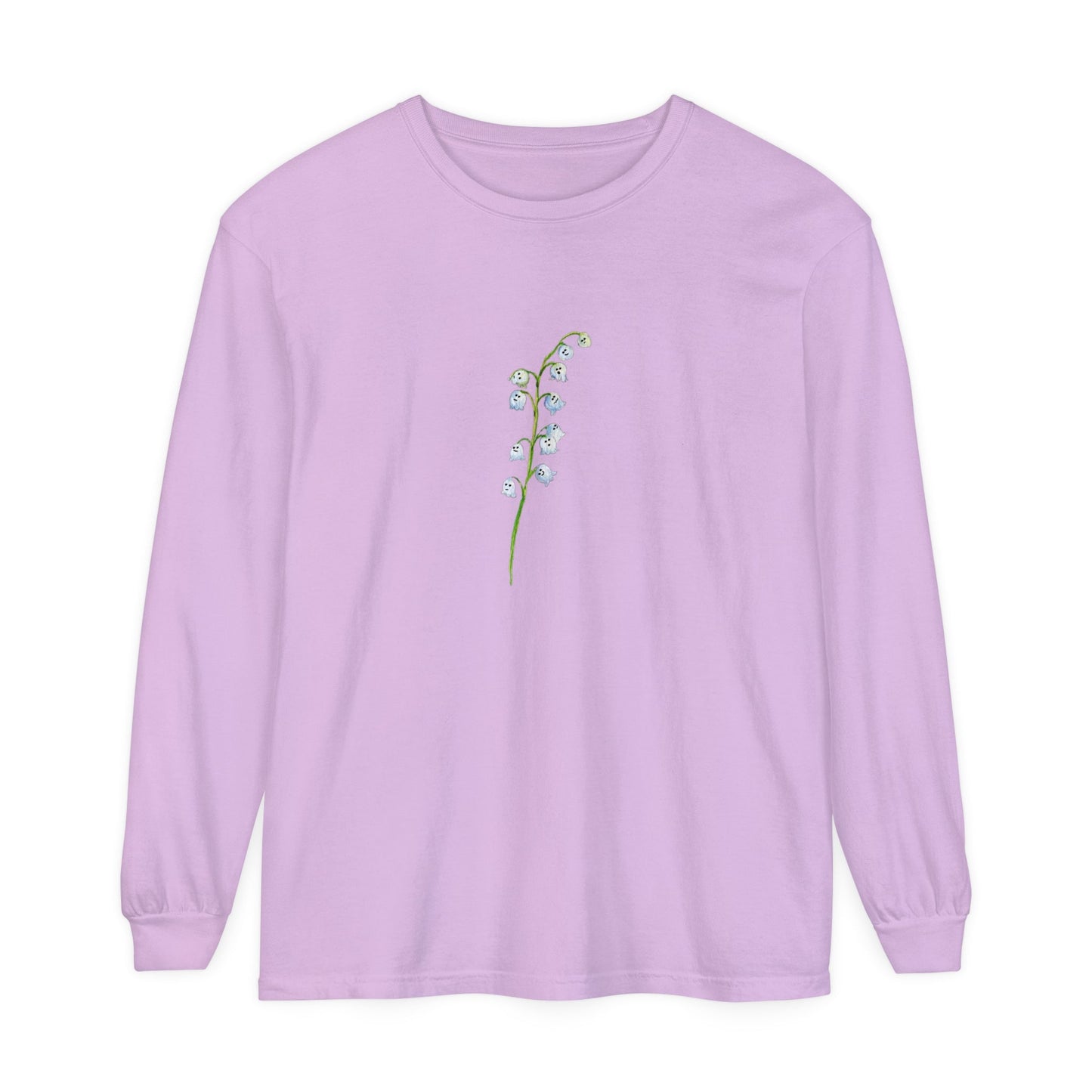 Single Lily of Valley Ghost Unisex Long Sleeve T-Shirt - Witcheasy