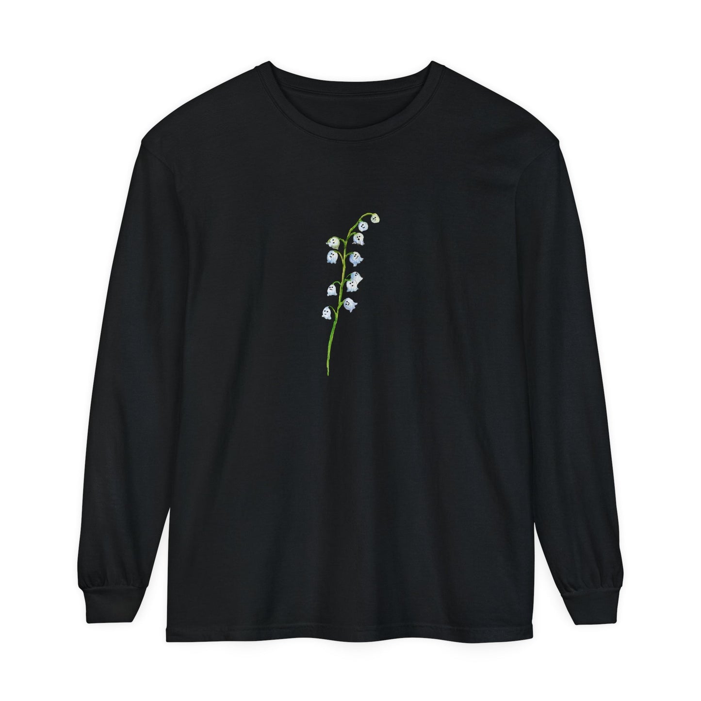 Single Lily of Valley Ghost Unisex Long Sleeve T-Shirt - Witcheasy