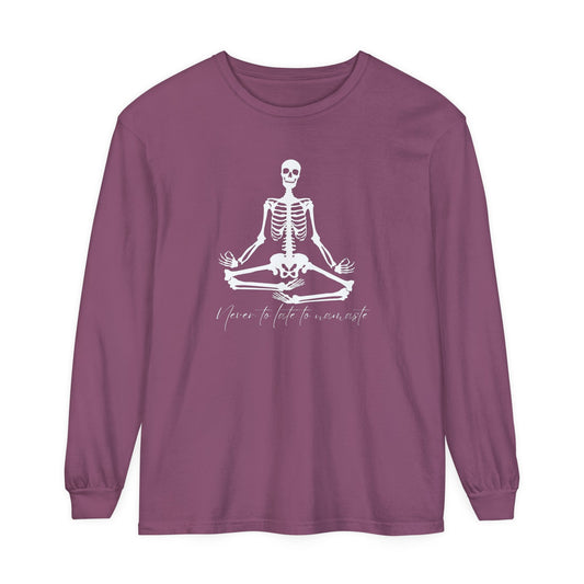 Skeleton Namaste Unisex Long Sleeve T-Shirt - Witcheasy