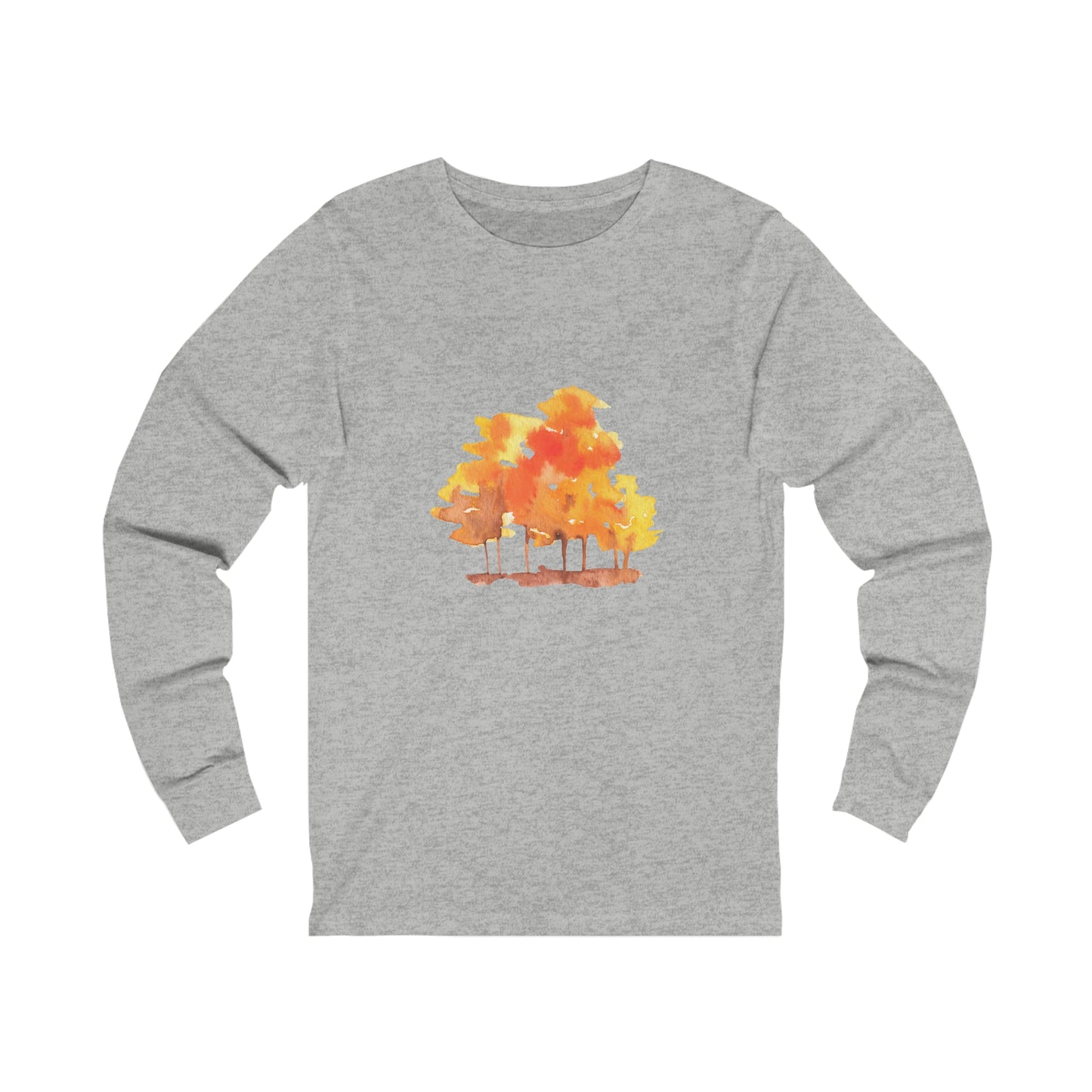Watercolor Fall Trees Unisex Jersey Long Sleeve Tee - Witcheasy