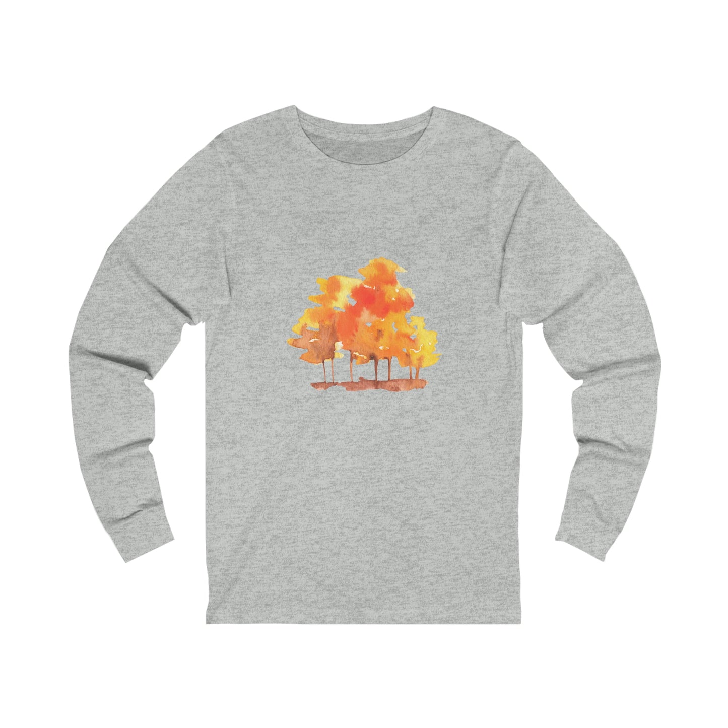 Watercolor Fall Trees Unisex Jersey Long Sleeve Tee - Witcheasy