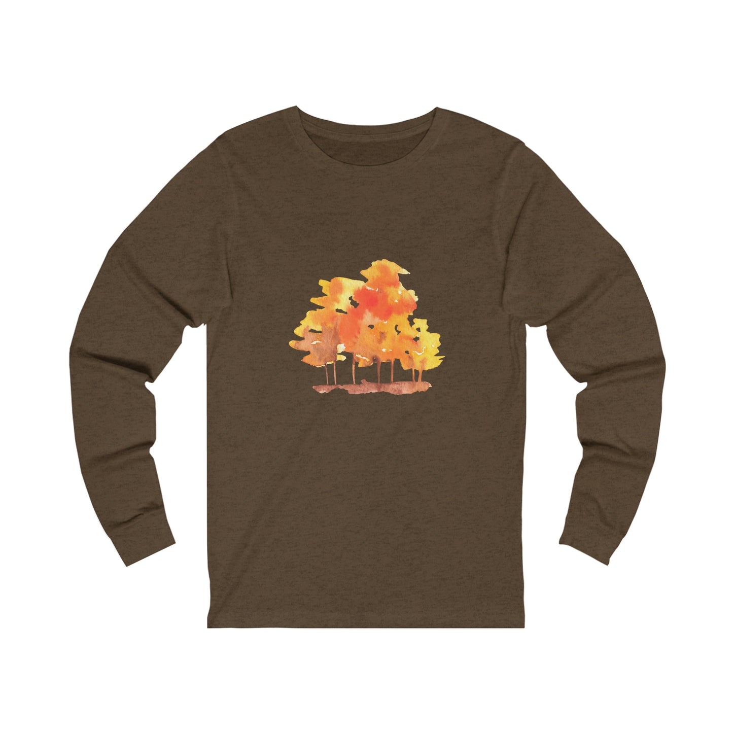 Watercolor Fall Trees Unisex Jersey Long Sleeve Tee - Witcheasy