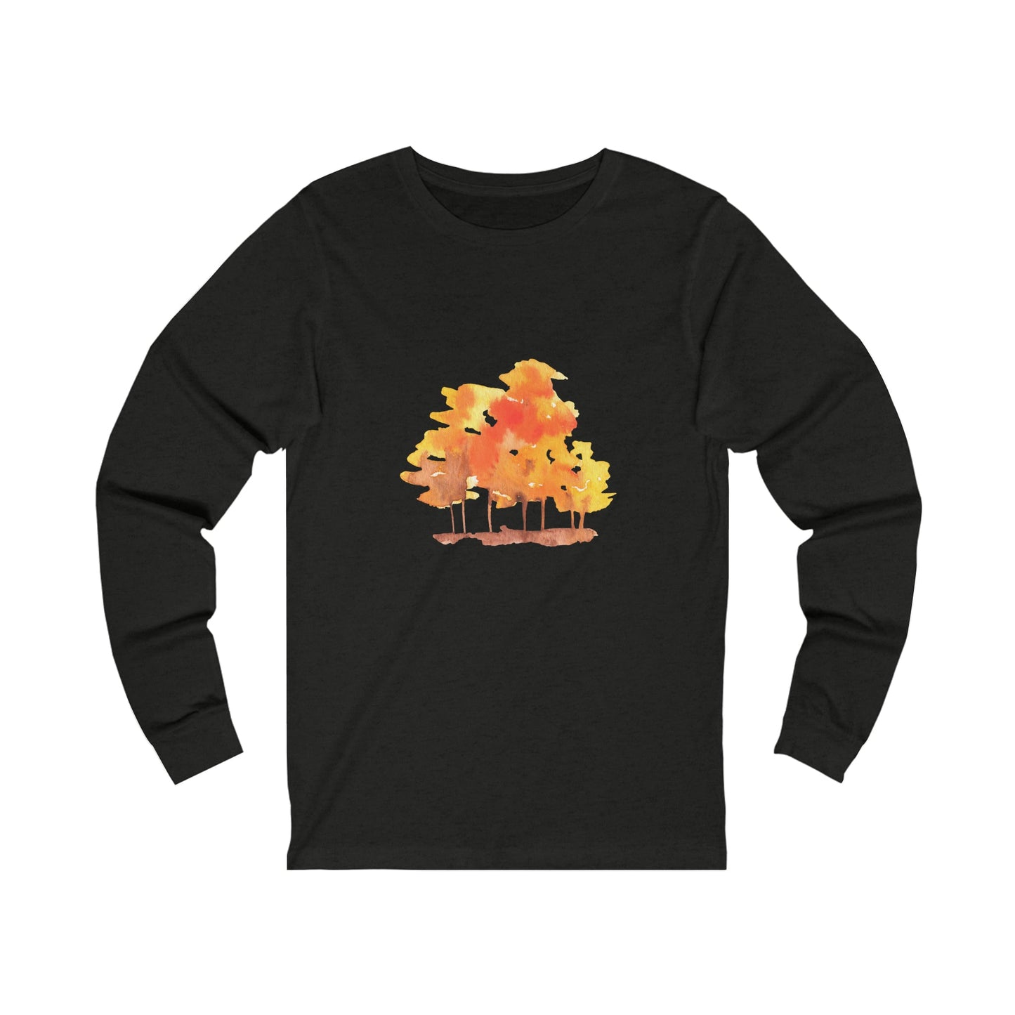 Watercolor Fall Trees Unisex Jersey Long Sleeve Tee - Witcheasy